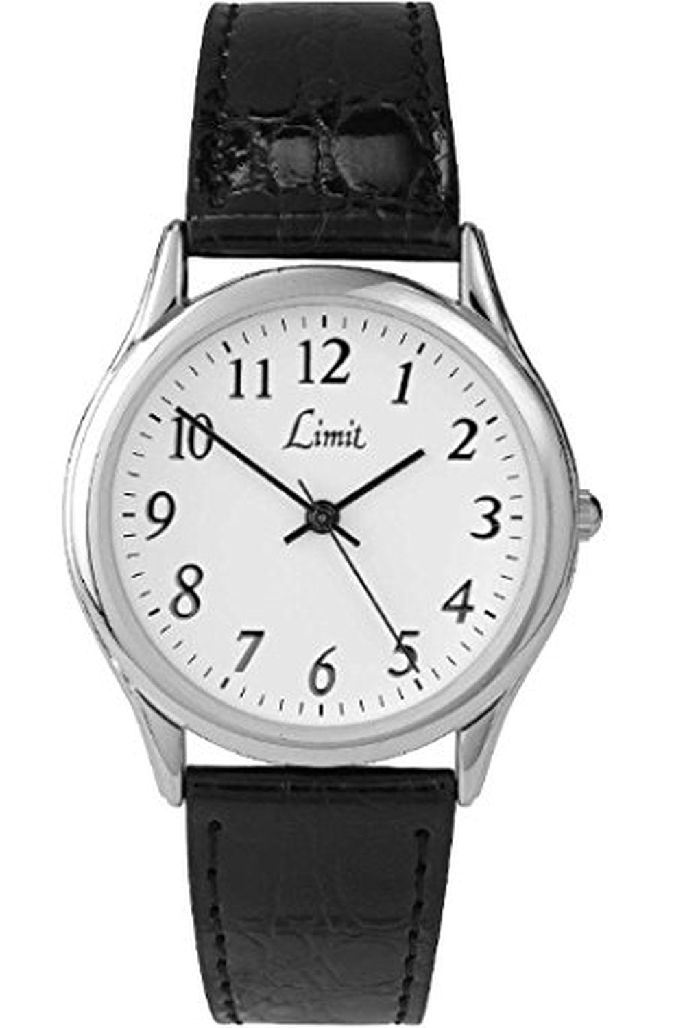 Limit  Easy Reader Gents Watch with White Dial and Black Strap 5341
