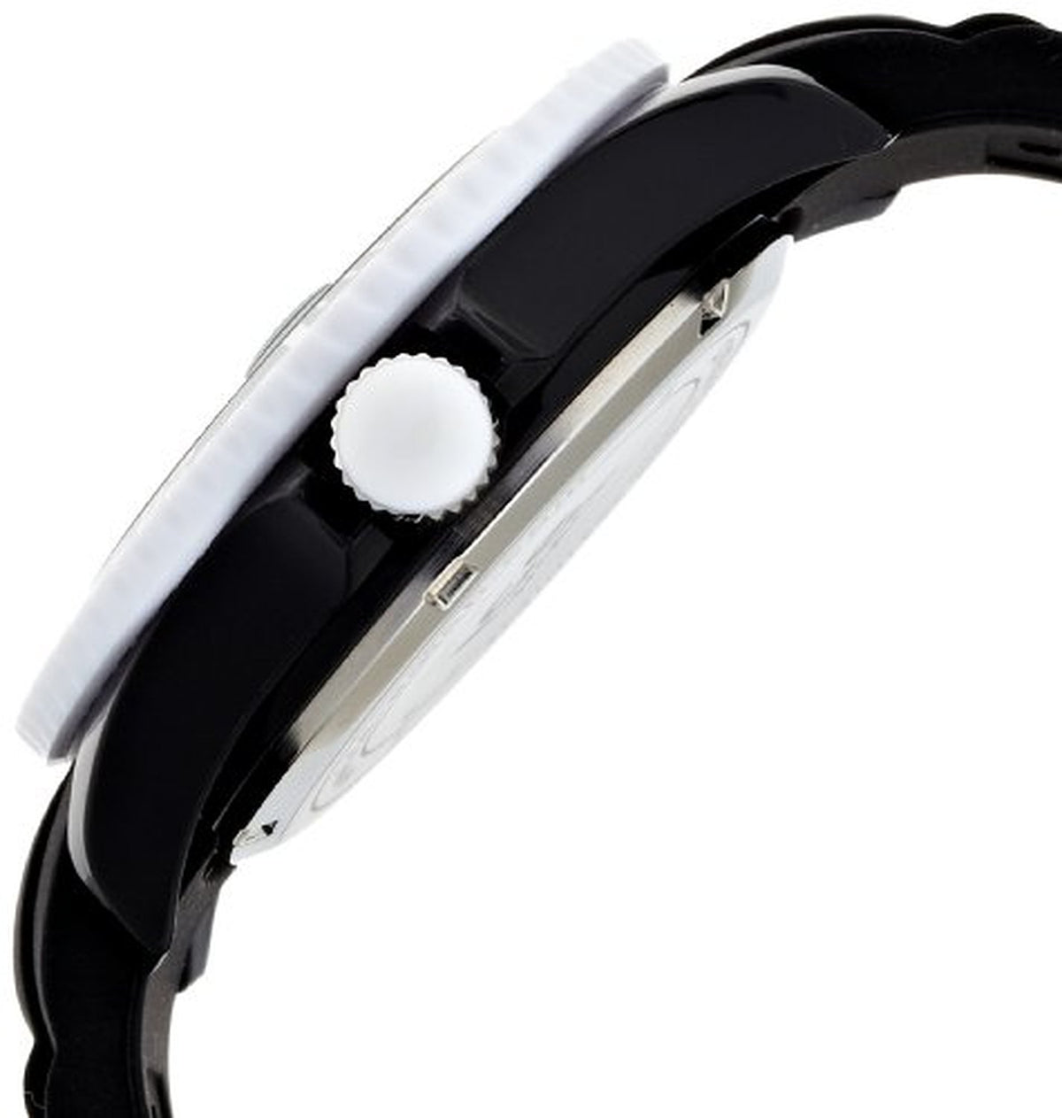 Ice-Watch Unisex Quartz Watch with White Dial Analogue Display and Black Silicone Strap SI.BW.U.S.12