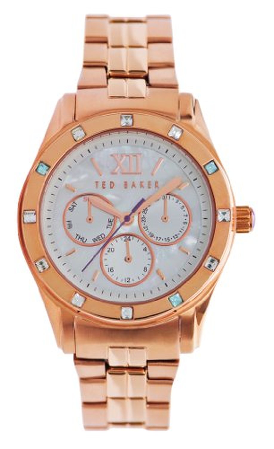 Ted Baker Ladies Quality Time Single Case Construction Rose Gold Watch TE4068