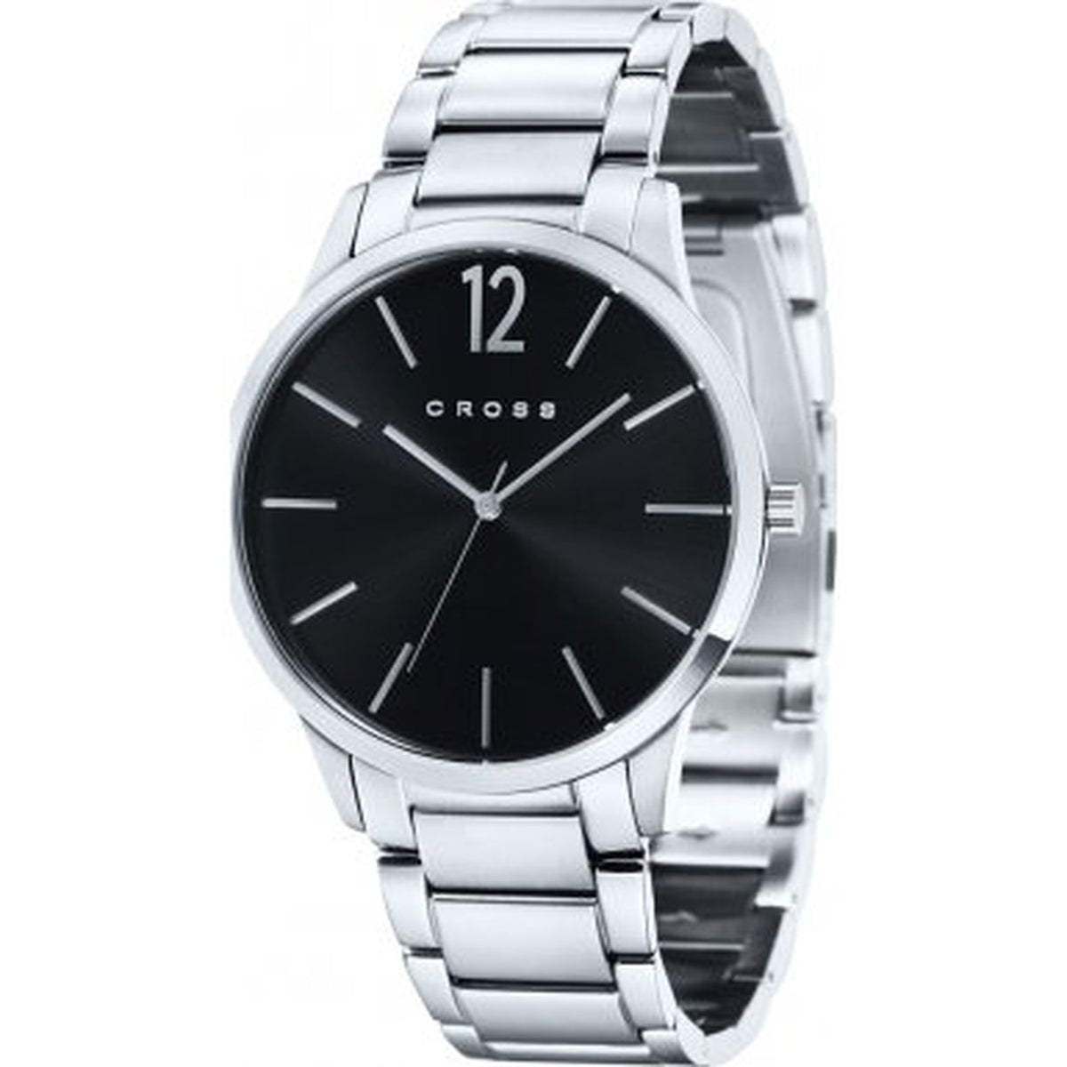 Cross Franklin Black Dial Analogue Display and Silver Stainless Steel Bracelet Gents Watch CR8003-11