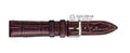 Brown Genuine Leather Luxury Watch Strap 18mm Croco Opaco