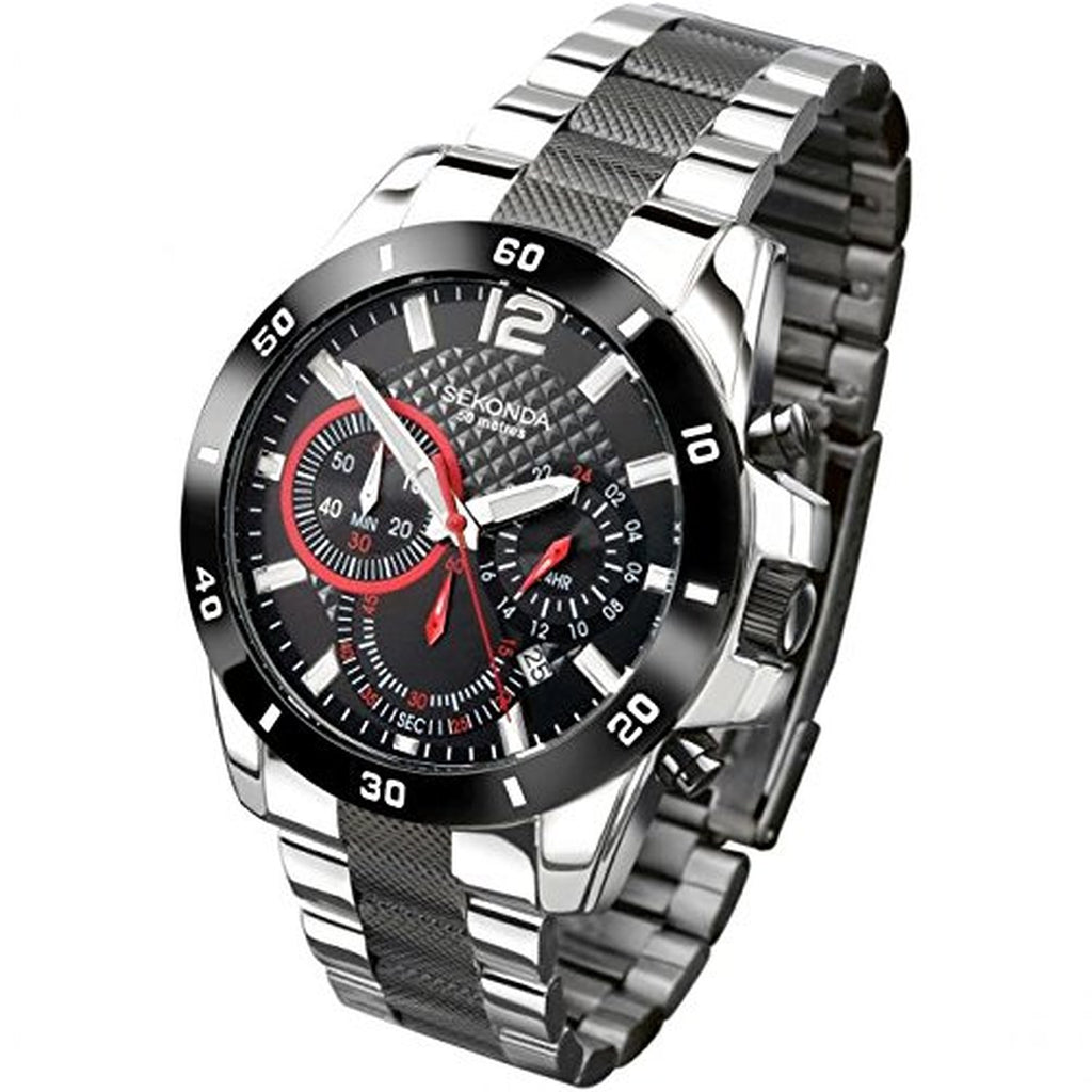 Sekonda Endurance Chrono Black Sports Chronograph Gents Watch 3420