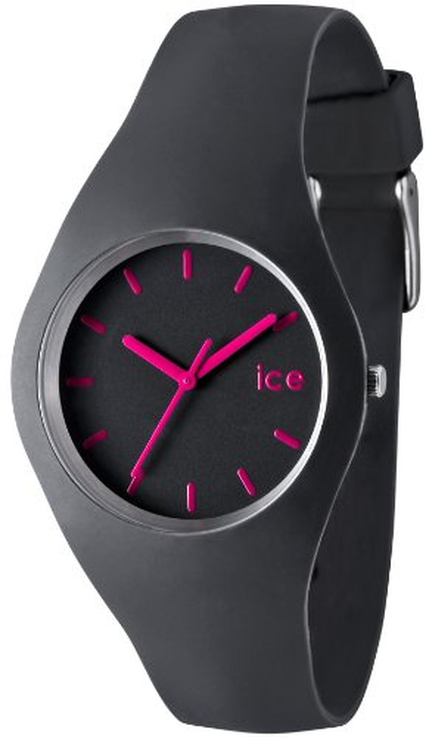 Ice-Watch Unisex Quartz Watch with Grey Dial Analogue Display and Grey Silicone Strap ICE.GY.U.S.12