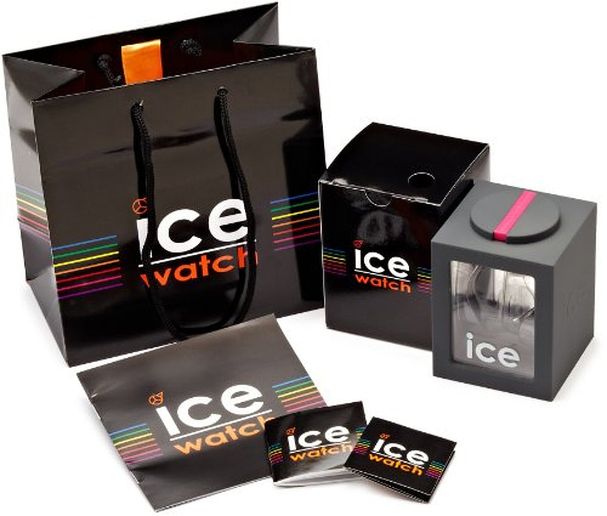 Ice-Watch Unisex Quartz Watch with Grey Dial Analogue Display and Grey Silicone Strap ICE.GY.U.S.12