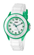Limit Glacier Unisex Quartz Watch with White Dial Analogue Display and White Silicone Strap 6022.01