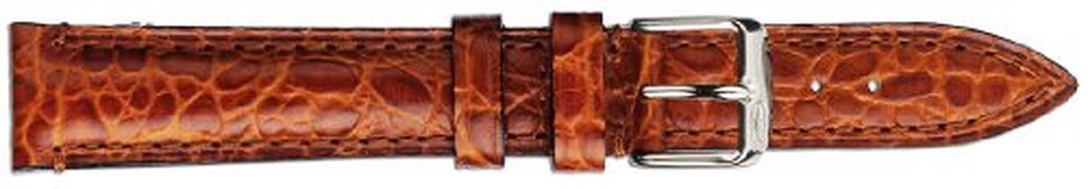 Strap Gwylio Crocodeil Lledr Dilys 18mm i Ddynion, Apollo Brown