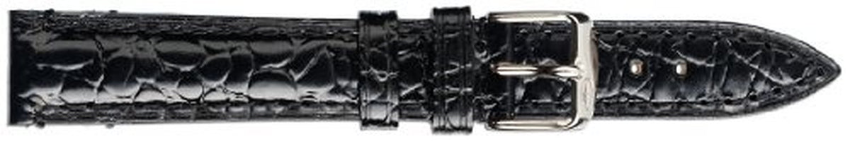 Apollo Black Gents Genuine Leather 20mm Croco Watch Strap
