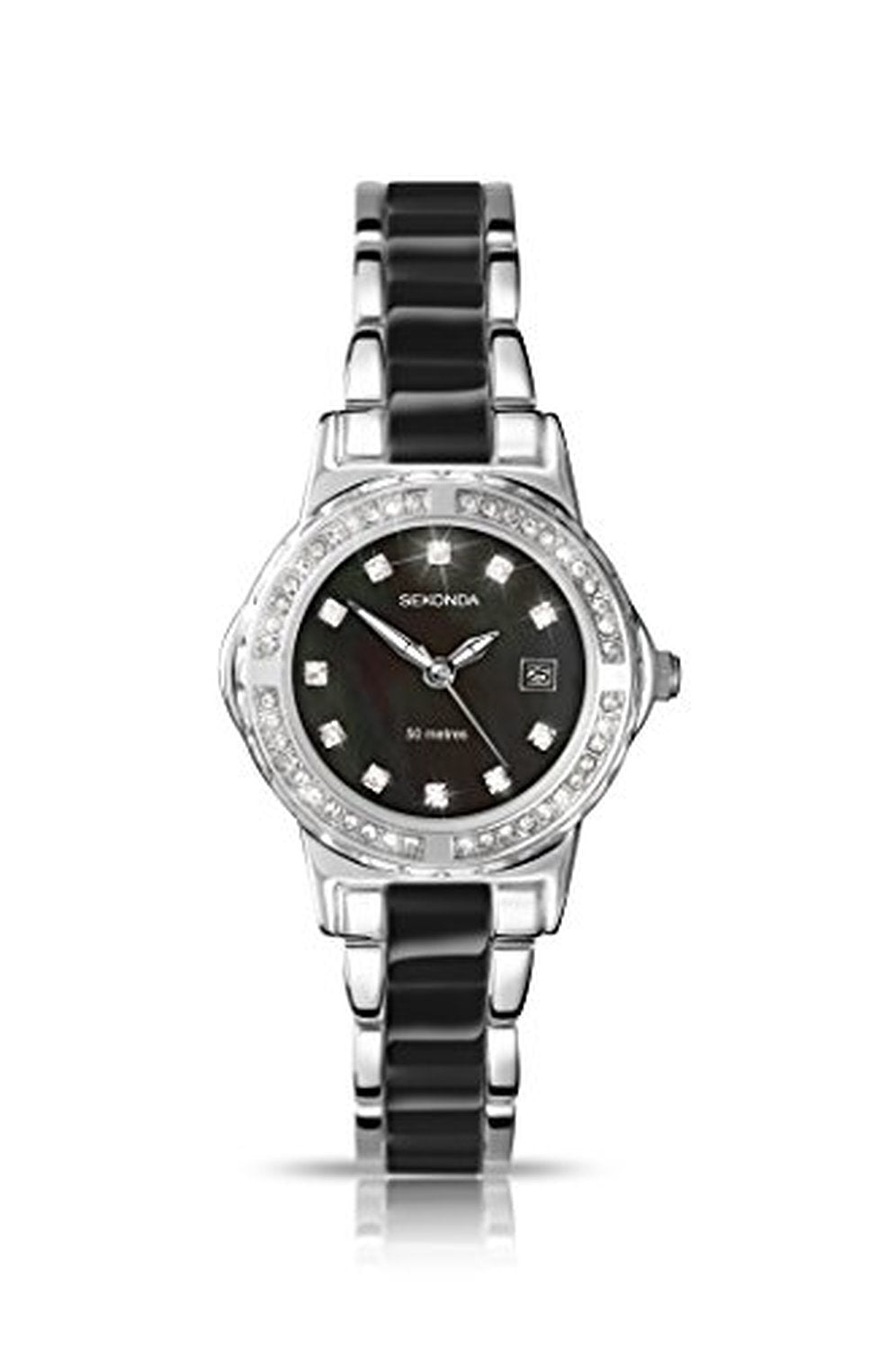 Sekonda Moonlight Pearl Mother of Pearl Dial Analogue Display and Two Tone Bracelet Ladies Watch 4084.27