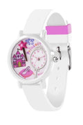 Tikkers Children's Quartz Watch with Multicolour Dial Analogue Display and White Silicone Strap TK0071