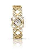 Seksy by Sekonda Crystal Hearts Mother of Pearl Dial Analogue Display and Gold Bracelet Ladies Watch 4228.37