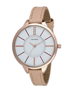 Sekonda Editions Ladies Watch White Stone Set Dial and Nude Strap 2013