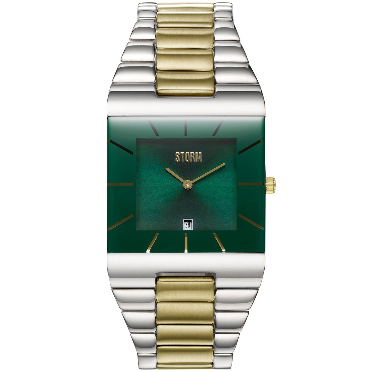 STORM Omari XL Mens Watch with Green Dial and 2 Tone Bracelet 47195/GD/GN