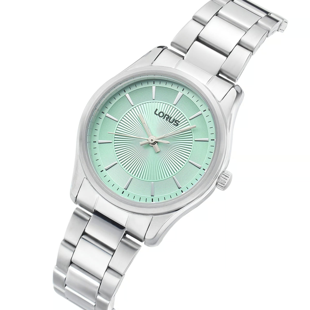Lorus Ladies Watch with Mint Green Dial and Silver Bracelet RG247XX9