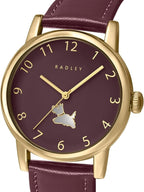 RADLEY Ladies Watch with Burgandy Dial and Burgandy Leather Strap RY22064A