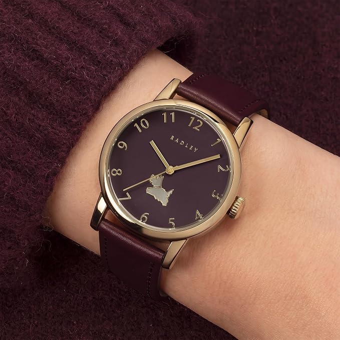 RADLEY Ladies Watch with Burgandy Dial and Burgandy Leather Strap RY22064A