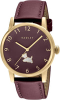 RADLEY Ladies Watch with Burgandy Dial and Burgandy Leather Strap RY22064A