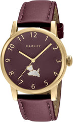 RADLEY Ladies Watch with Burgandy Dial and Burgandy Leather Strap RY22064A