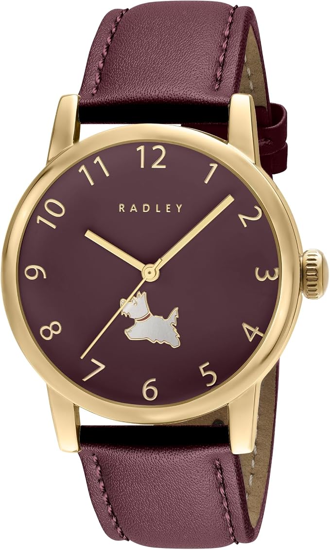 RADLEY Ladies Watch with Burgandy Dial and Burgandy Leather Strap RY22064A