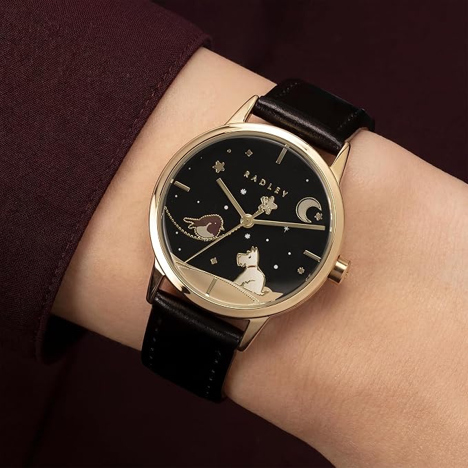 RADLEY Ladies Watch with Black Dial and Black Leather Strap RY22068A