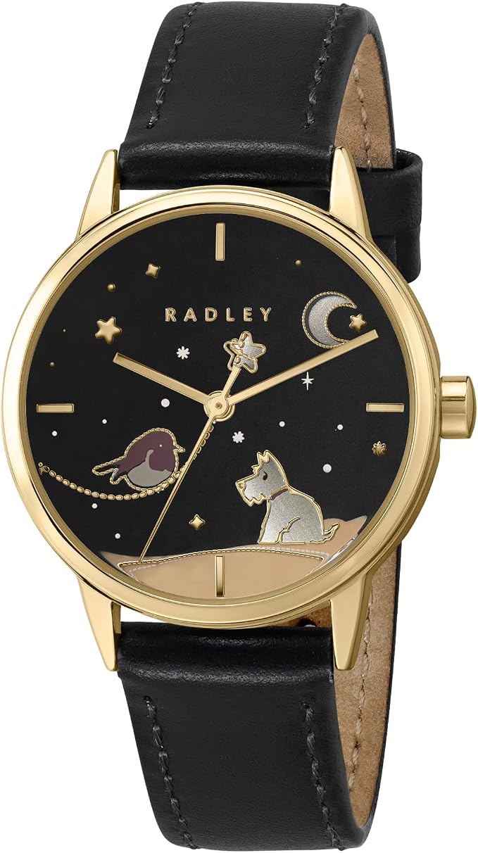RADLEY Ladies Watch with Black Dial and Black Leather Strap RY22068A