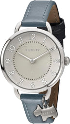 RADLEY Ladies Watch with Silver Dial and Blue Leather Strap RY22069A