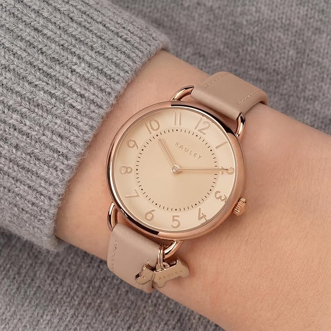 RADLEY Ladies Watch with Rose Gold Dial and Pink Leather Strap RY22072A