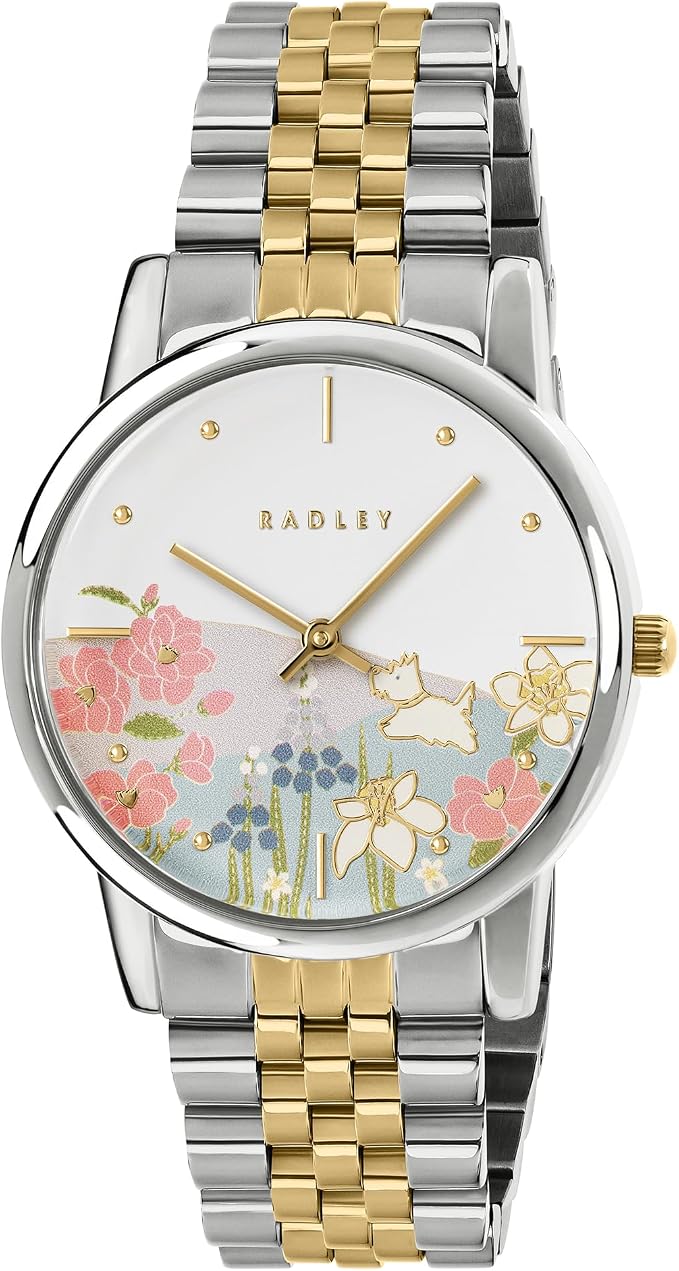 Radley Ladies Watch with Silver Dial and Two Tone Strap RY4683