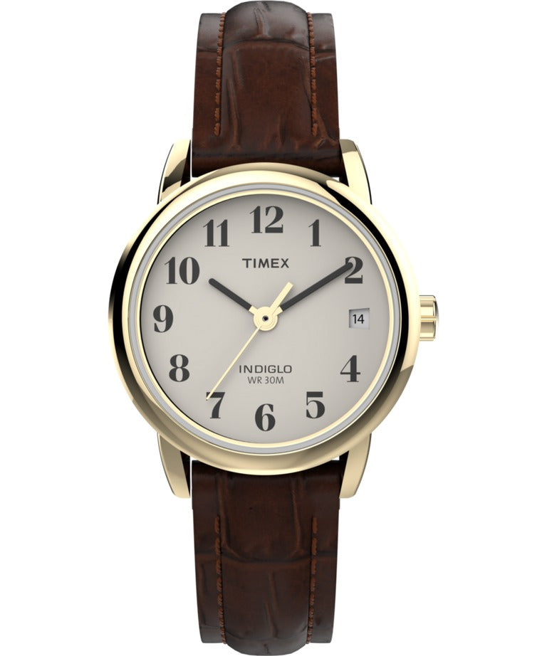 Timex Ladies Watch with Whtie Dial and Brown Strap T20071
