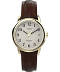 Timex Ladies Watch with Whtie Dial and Brown Strap T20071