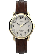 Timex Ladies Watch with Whtie Dial and Brown Strap T20071