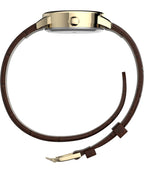 Timex Ladies Watch with Whtie Dial and Brown Strap T20071