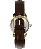 Timex Ladies Watch with Whtie Dial and Brown Strap T20071
