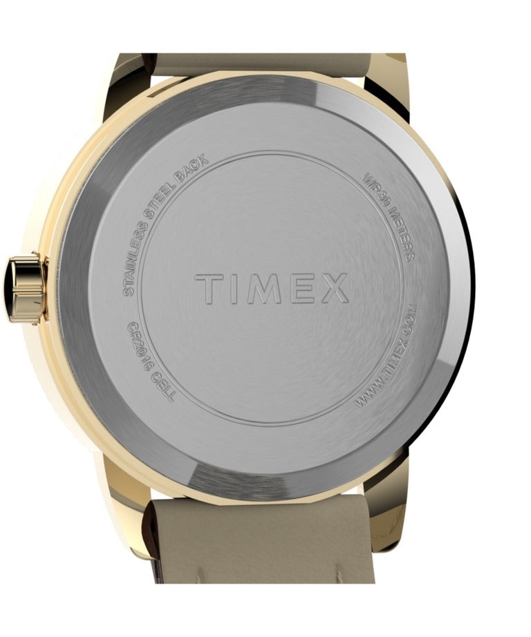 Timex Ladies Watch with Whtie Dial and Brown Strap T20071