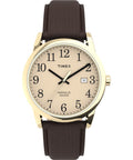 Timex Mens Watch with Cream Dial and Brown Strap TW2P75800