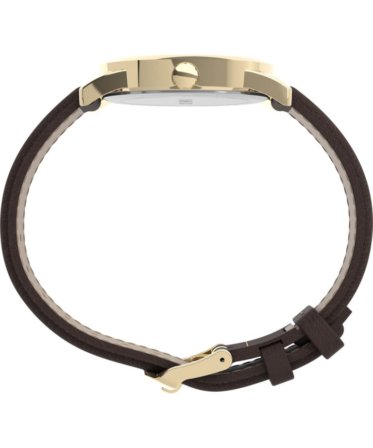 Timex Mens Watch with Cream Dial and Brown Strap TW2P75800
