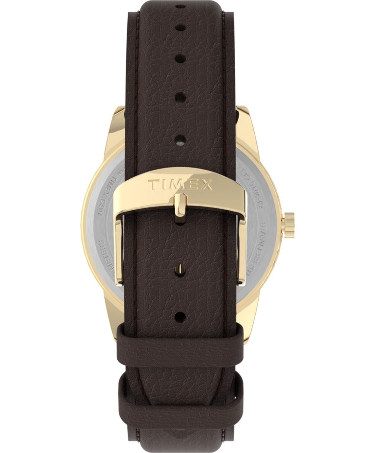Timex Mens Watch with Cream Dial and Brown Strap TW2P75800