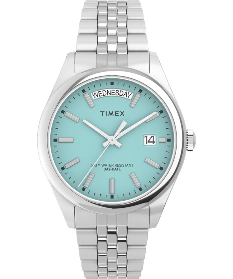 Timex Ladies Watch with Blue Dial and Silver Strap TW2V68400