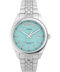 Timex Ladies Watch with Blue Dial and Silver Strap TW2V68400