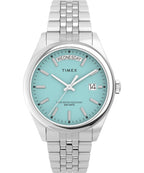 Timex Ladies Watch with Blue Dial and Silver Strap TW2V68400