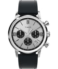 Timex Mens Chronograph Watch with Silver Dial and Black Strap TW2W10300