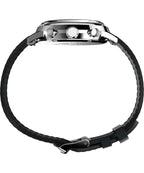 Timex Mens Chronograph Watch with Silver Dial and Black Strap TW2W10300