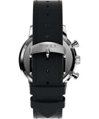 Timex Mens Chronograph Watch with Silver Dial and Black Strap TW2W10300