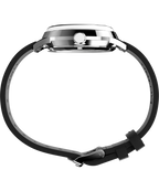 Timex Peanuts Mens Automatic Watch with Silver Dial and Black Strap TW2W49600