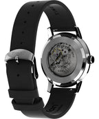 Timex Peanuts Mens Automatic Watch with Silver Dial and Black Strap TW2W49600