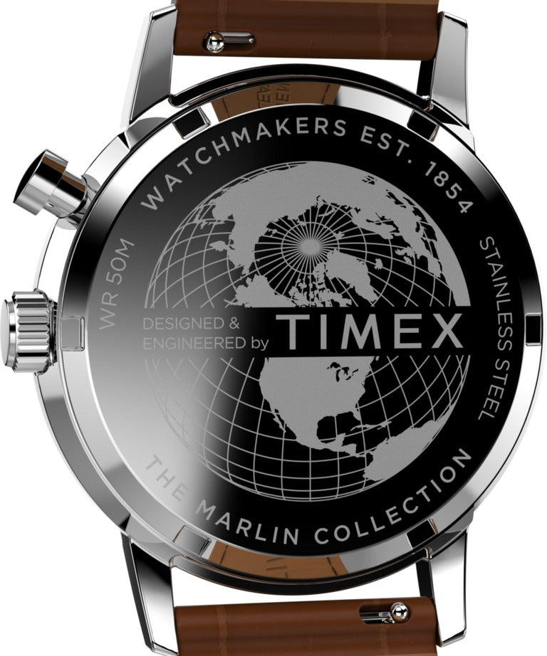 Timex Mens Watch with Green Dial and Brown Strap TW2W51000