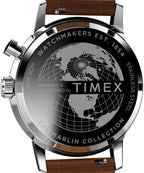 Timex Mens Watch with Green Dial and Brown Strap TW2W51000