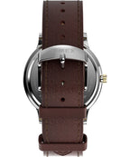 Timex Mens Watch with Blue Dial and Brown Strap TW2W75600
