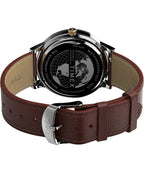Timex Mens Watch with Blue Dial and Brown Strap TW2W75600
