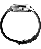 Timex Peanuts Mens Automatic Watch with Silver Dial and Black Strap TW2W87200