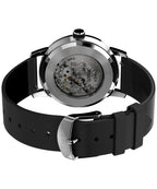 Timex Peanuts Mens Automatic Watch with Silver Dial and Black Strap TW2W87200